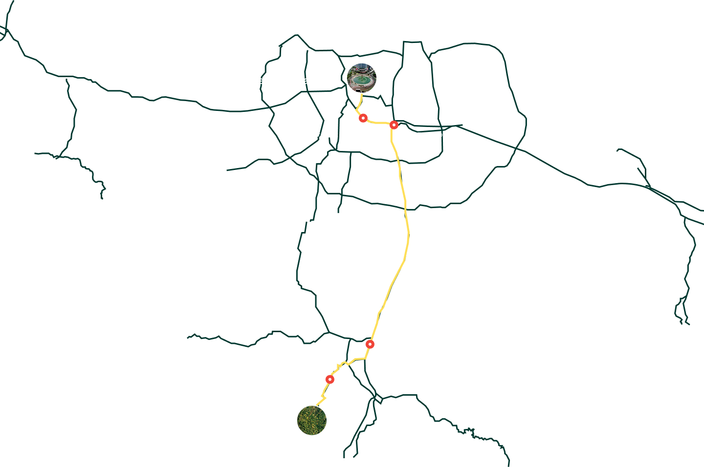 Map from Jakarta to Hutan Rimba